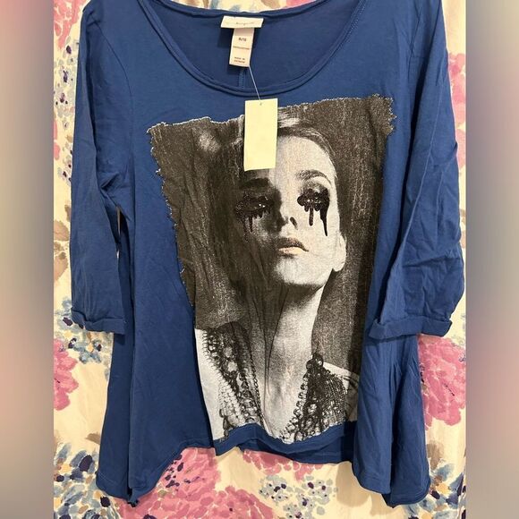 Brand New Loop 18 Blue Graphic Long-Sleeve Shirt - Size 9/11 - Picture 1 of 3